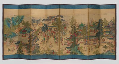 Radosny bankiet Guo Ziyi (곽분양행락도) autorstwa Unknown artist