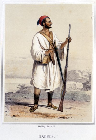 Człowiek kabylski w Algierze w drugiej połowie XIX wieku. autorstwa Unknown artist