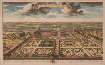 Pałac Kensington, ok. 1707-14 (druk) autorstwa Unknown artist