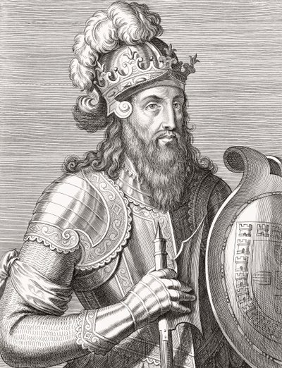 Król Portugalii Afonso III. Portret. autorstwa Unknown artist