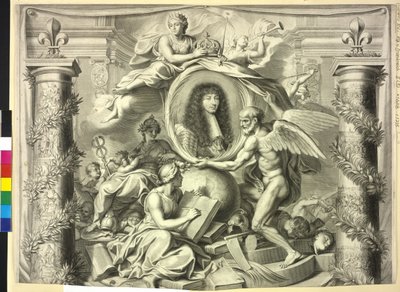 Król Francji Ludwik XIV (druk) autorstwa Unknown artist