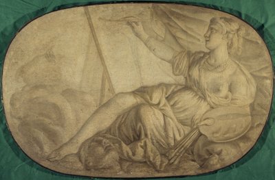 La Peinture (alegoria, obraz dekoracyjny dla hotelu La Rivière w Canillac) autorstwa Unknown artist