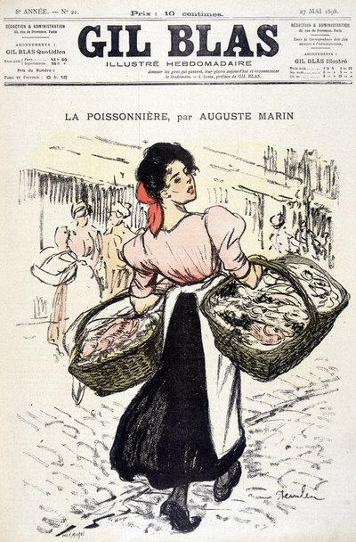 La fishonniere autorstwa Auguste Marin. W „”Gil Blas””, dnia 27.05.1898 r. autorstwa Unknown artist