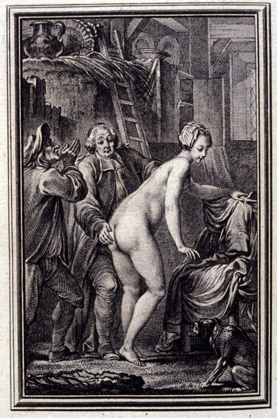 La mare du compere Pierre- in „”Bajki i opowiadania wierszem”” Jean La Fontaine. 1762. autorstwa Unknown artist