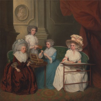 Lady Jane Mathew i jej córki autorstwa Unknown artist