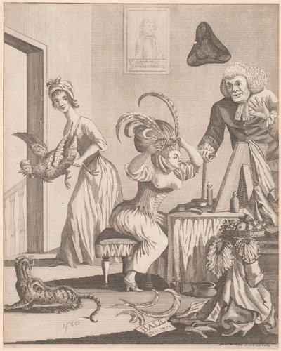 Pani przygotowuje się do wieczoru na balu autorstwa Unknown artist