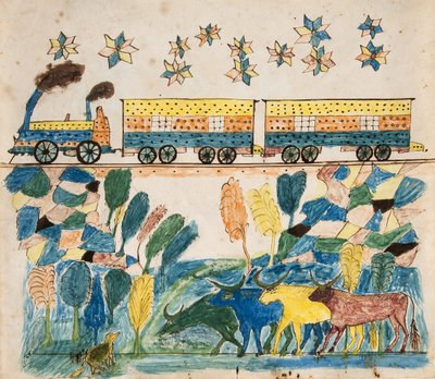 Krajobraz-Pociąg autorstwa Unknown artist