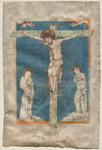 Liść z mszału: Ukrzyżowanie (recto) autorstwa Unknown artist