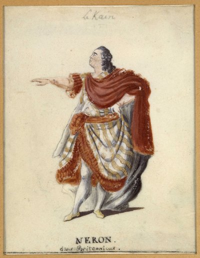 Lekain (Henri Louis Cain (Henri-Louis Le Kain) (1729-1778) jako Neron w „Britannicus” Racine