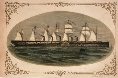 Lewiatan "Wielki Wschód", ok. 1860 r. (kolorowa litografia) autorstwa Unknown artist