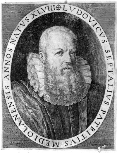 Ludovico Settala (1552 - 1633), włoski lekarz w Pawii. autorstwa Unknown artist