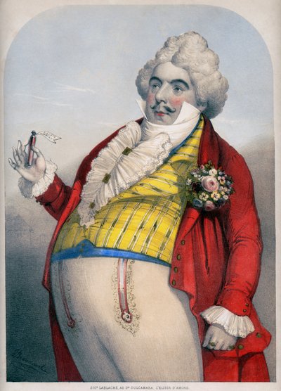 Luigi Lablache, włoski bas jako Dr. Dulcamara w Eliksirze miłości Donizettiego autorstwa Unknown artist