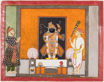 Maharao Ram Singh II z Kota (1828-1866) czci Brij Nathji jako Oblubieniec autorstwa Unknown artist