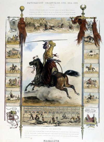 Mameluck (Eastern Horse Riding) – w „”Malownicza historia starożytnej i współczesnej jazdy konnej”” Charlesa Aubry autorstwa Unknown artist