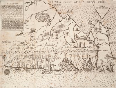Mapa Chile opracowana przez jezuitów autorstwa Unknown artist