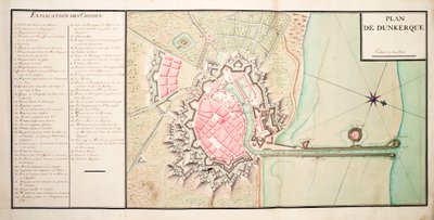 Mapa Dunkierki autorstwa Unknown artist