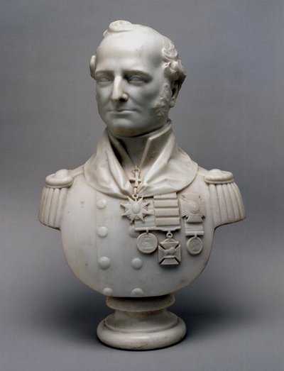 Marmurowe popiersie portretowe generała dywizji Sir Charlesa Philipa Belsona, KCB autorstwa Unknown artist