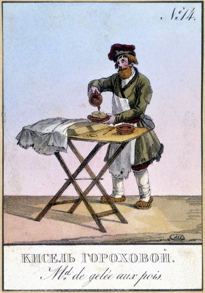 Znacznik dżemu grochowego w Rosji w XIX wieku. autorstwa Unknown artist