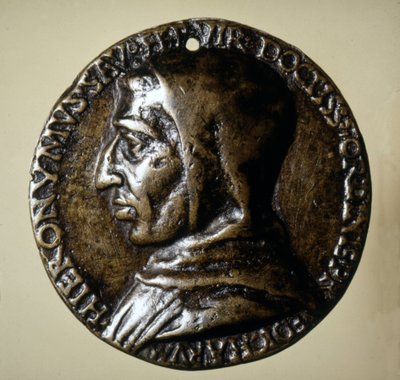 Medal z wizerunkiem Savonaroli (Girolamo Savonarola) - XVI wiek autorstwa Unknown artist