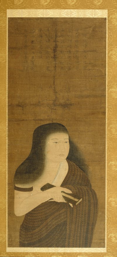 Monju ubrany w szatę z plecionej trawy (Nawa Monju) autorstwa Unknown artist