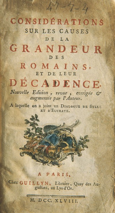 Montesquieu, Charles-Louis de Secondat, baron de la Brede autorstwa Unknown artist