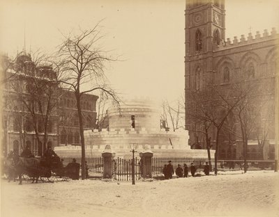 Montreal, lodowy labirynt przed kościołem Notre-Dame autorstwa Unknown artist