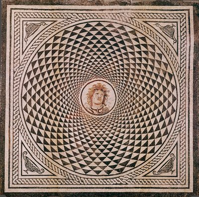 Mozaika podłogowa z głową Meduzy autorstwa Unknown artist