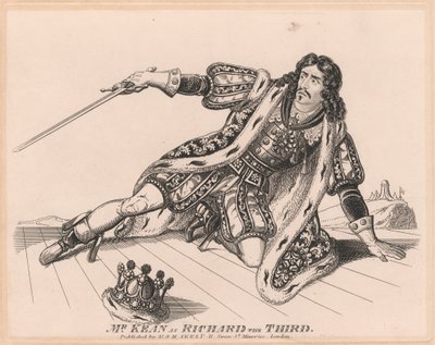 Pan Kean jako Ryszard III autorstwa Unknown artist