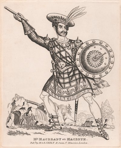 Pan Macready jako Makbet autorstwa Unknown artist