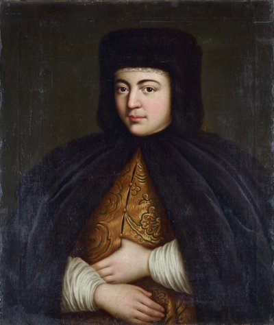 Natalia Kirillovna Narychkina - Portret carycy Natalia Naryszkina (1651-1694), Anonim. Olej na płótnie, II poł. XVIII w., Państwowe Muzeum Architektury, Historii i Sztuki, Vladimir autorstwa Unknown artist