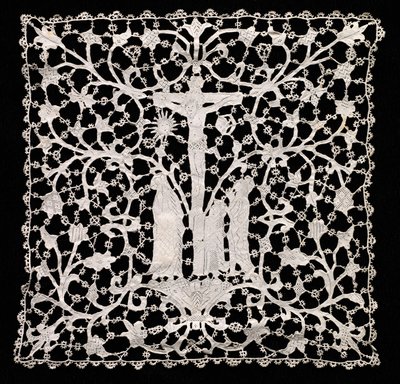 Needlepoint (Venetian Flat Point) Koronkowy kwadrat kościelny autorstwa Unknown artist