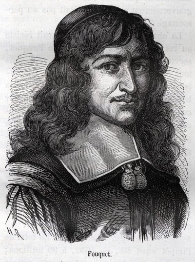 Nicolas Fouquet (1615-1680), francuski mąż stanu. Grawerowanie z „”L