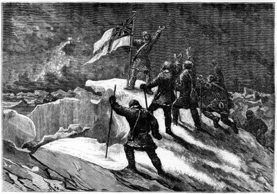 Biegun Północny: brytyjscy spedytorzy najbliżej bieguna - Nares Georges S., Un voyage à la mer polar, Paryż: Hachette autorstwa Unknown artist