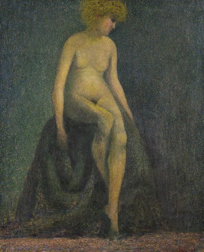 Akt z blond włosami, fałszerstwo w stylu Georgesa Seurata autorstwa Unknown artist
