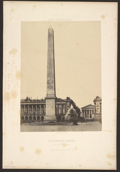 Obelisk Louqsora na placu de la Concorde autorstwa Unknown artist