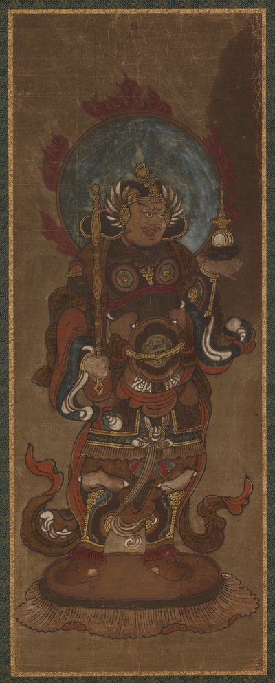 Jeden z dwunastu dewów: Bishamon-ten (<em>Waiszrawana</em>) autorstwa Unknown artist