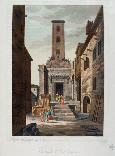 Imperium Osmańskie: Świątynia Eskulapa - w „”Starożytnym i współczesnym stroju”” Julesa Ferrario, ed. Mediolan autorstwa Unknown artist
