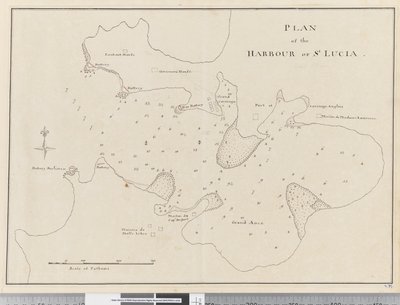 Strona 37c Plan portu św. Łucji autorstwa Unknown artist