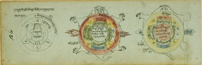 Strona z manuskryptu z diagramami chroniącymi przed chorobami dzieci autorstwa Unknown artist