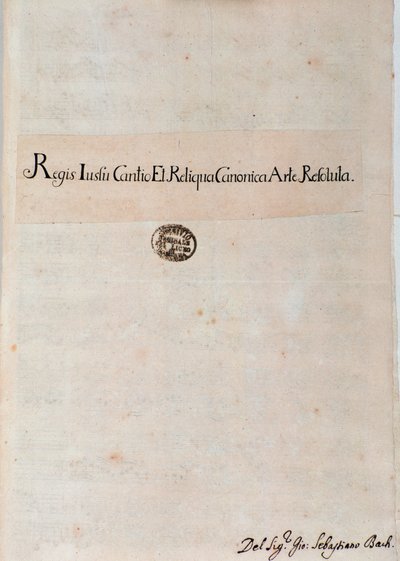 Strona Królewskiego Zakonu Kentu i reszta sztuki kanonicznej autorstwa Johana Sebastiana Bacha autorstwa Unknown artist