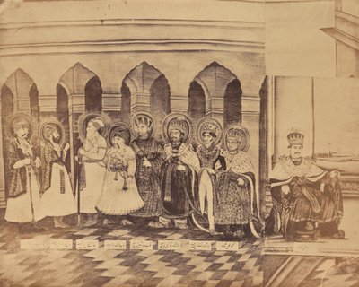 [Obraz przedstawiający Nawabów z Awadh, Indie]. autorstwa Unknown artist