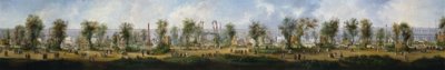 Panoramiczny widok na Wystawę Powszechną w 1867 roku, Champ-de-Mars autorstwa Unknown artist