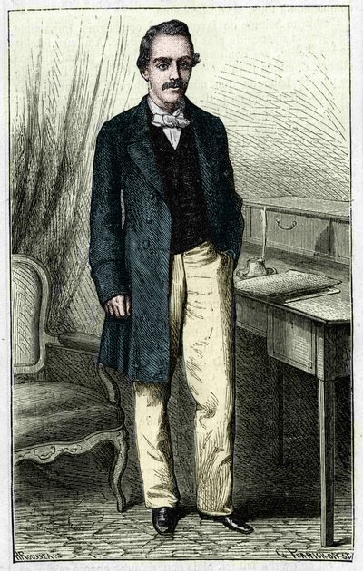 Paul du Chaillu (1837-1903), francuski badacz Afryki Równikowej. autorstwa Unknown artist