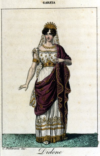 Pauline Viardot - Garcìa (1821-1910), francuska piosenkarka w roli Didona. Opera „” Porzucona Dido”” Saverio Mercadante autorstwa Unknown artist