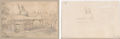 Pawilon przy meczecie (recto) Szkic do pawilonu przy meczecie (verso) autorstwa Unknown artist