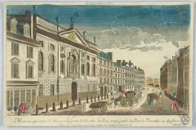 Peep-show, Maison Quiserie de Magasins, dla Royal Navy i część portu Plimmouthe w Anglii autorstwa Unknown artist