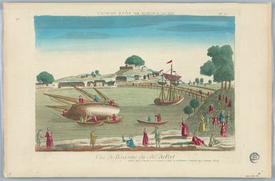 Peep-show, Widok Bayonne od strony lewej burty, nr 3 autorstwa Unknown artist