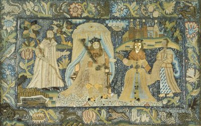 Obraz przedstawiający królową Saby przed królem Salomonem autorstwa Unknown artist