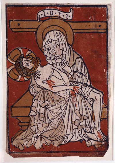 Pieta z opactwa Stift Lambach, ok. 1420-30 (kolorowa rycina) autorstwa Unknown artist