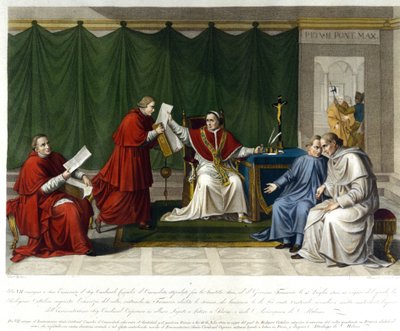 Pius VII (1742 - 1823) napisał do kardynała Consalvi konkordat między Stolicą Apostolską a Francją 15 lipca autorstwa Unknown artist